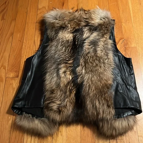Adrienne Landau Fur Vest sz M - Picture 2 of 6